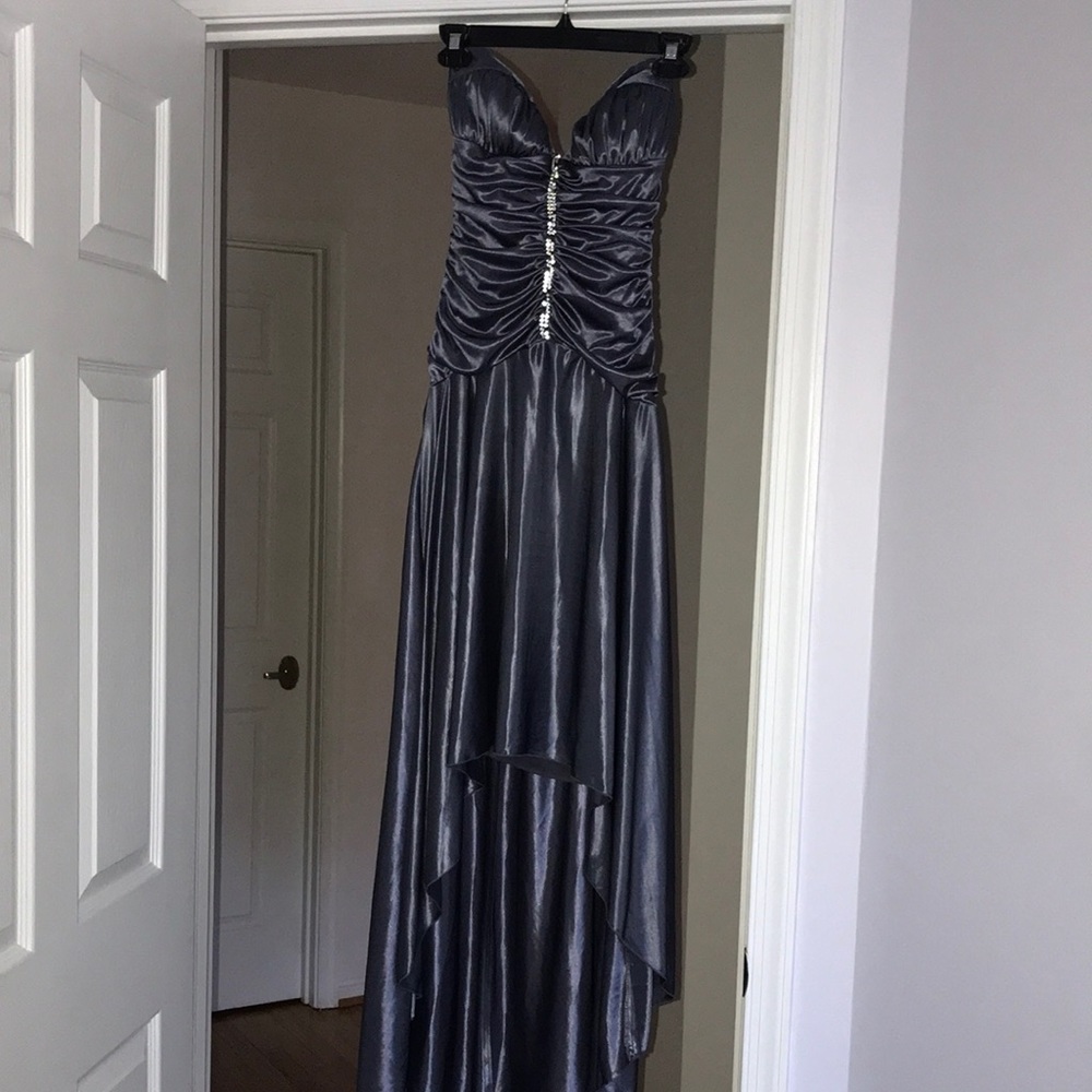 Satin City Triangles High-Low Dress